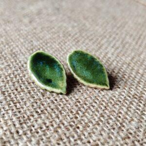Kolczyki - zielone listki